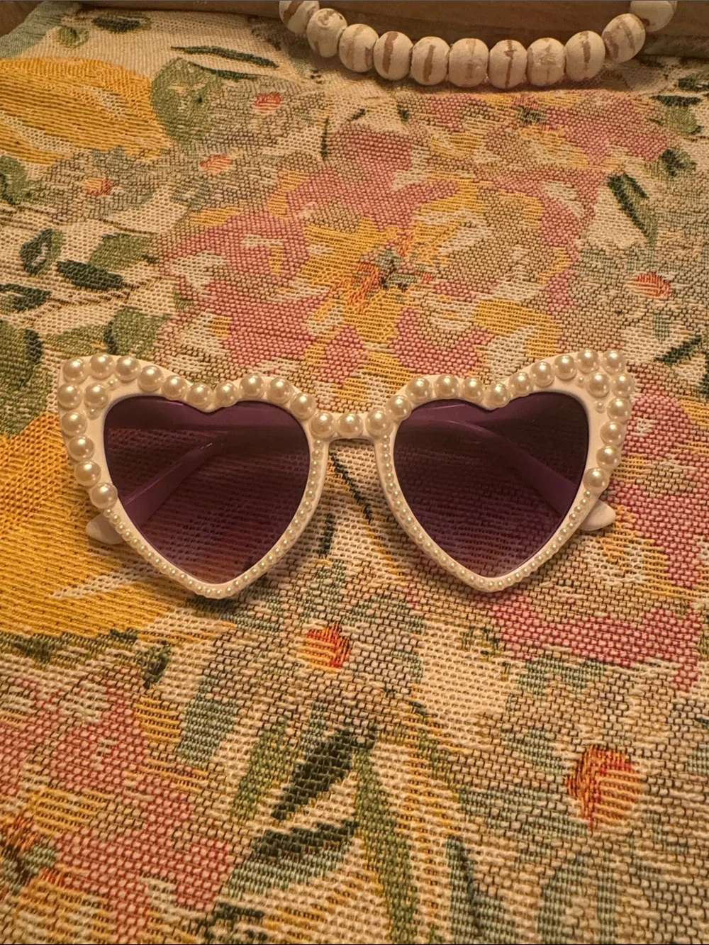 Pearl Heart Shaped Sunglasses